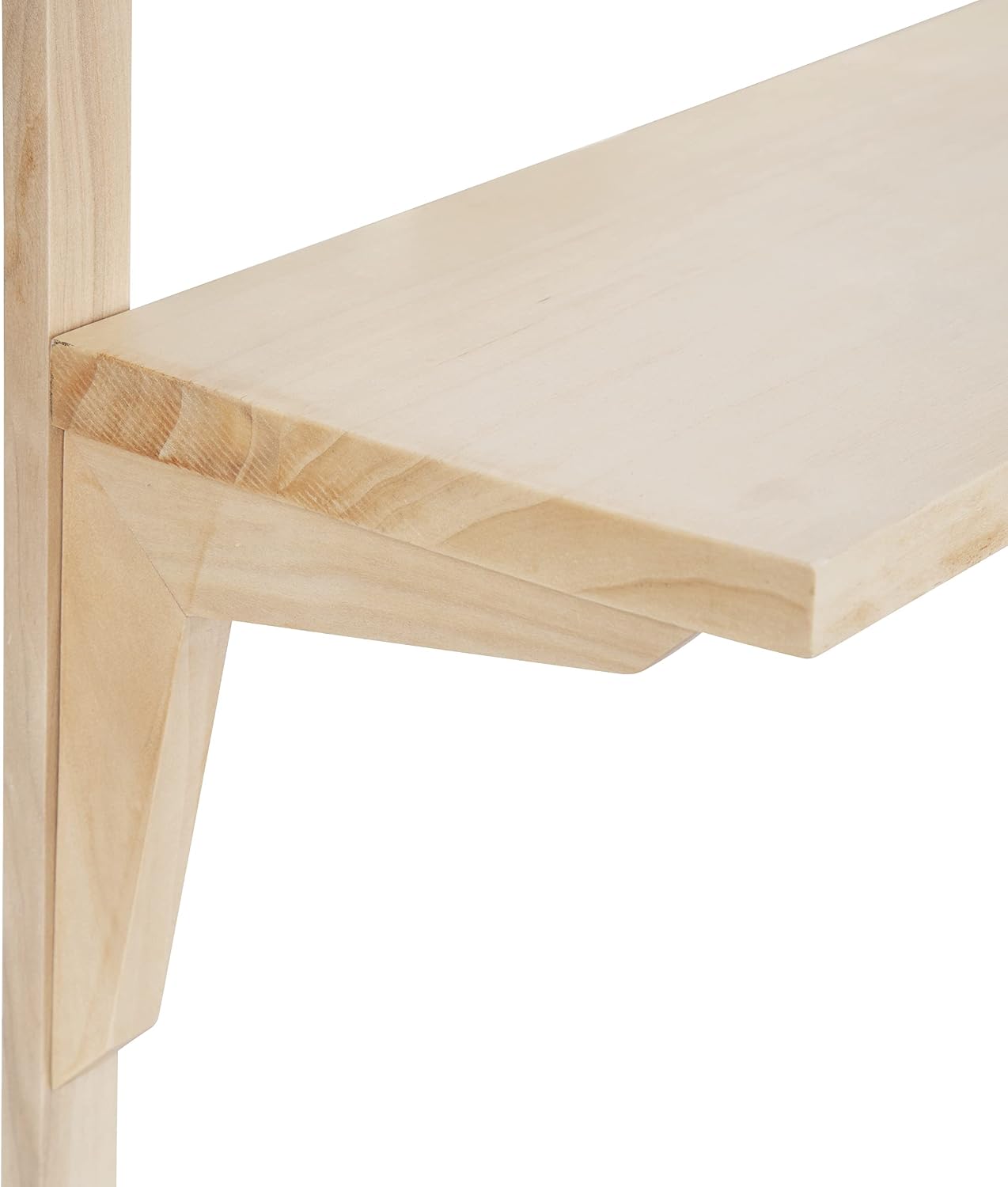 Kate and Laurel Meridien Modern Wood Shelves, 24 x 8 x 24, Natural Poplar, Transitional Two Tier Wall Shelf for Storage and Display