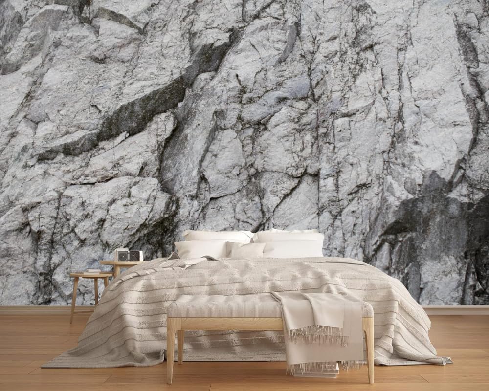 Cliffs Removable Peel and Stick Wallpaper Wall Stickers, Cliff Texture 3D Murals Home Decor for TV Background Bedroom Rooms Living Room,Self-Adhesive-144 W x 100' H