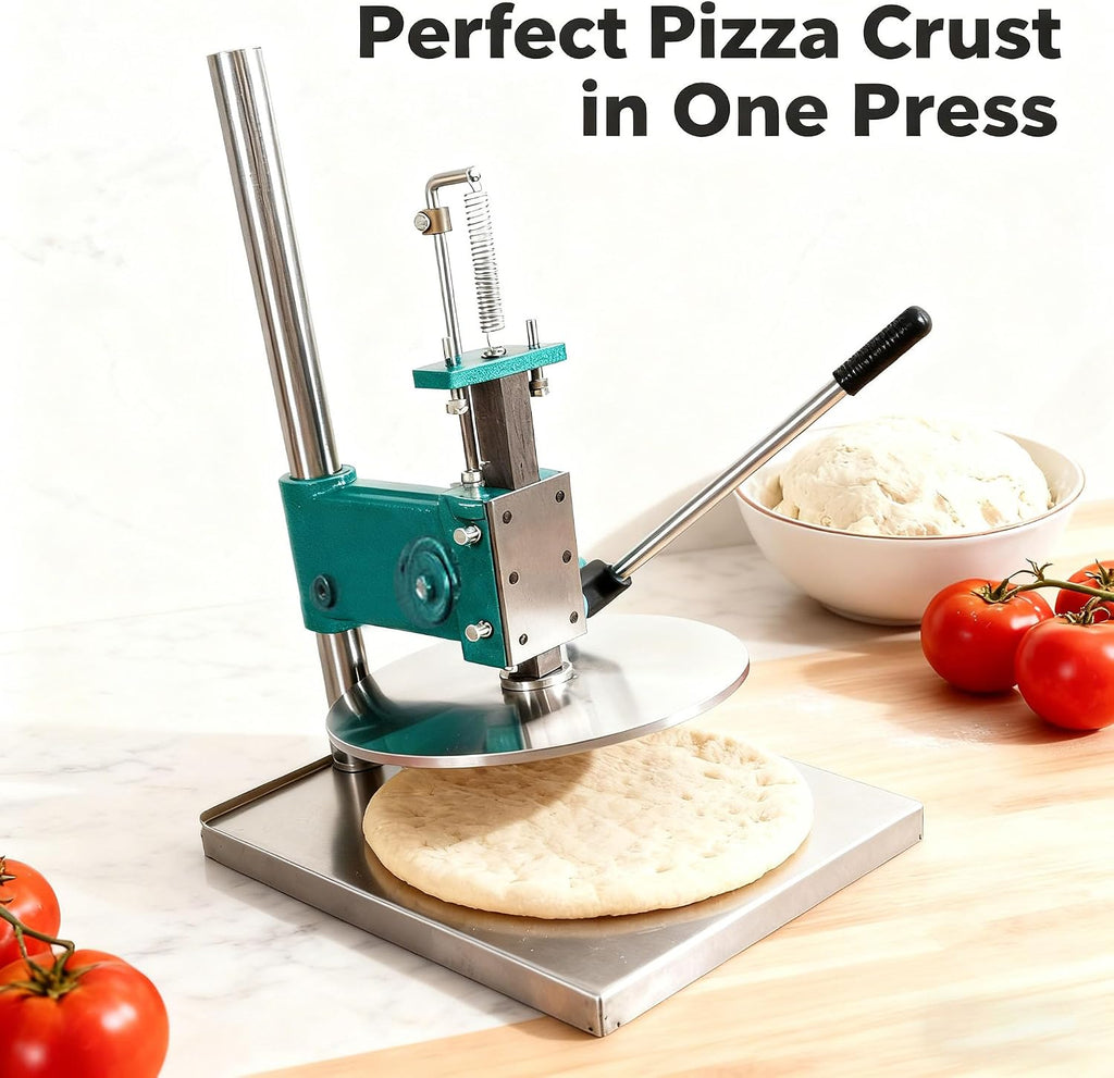 INTBUYING 14inch Manual Pizza Dough Pastry Press Machine Household Pizza Cake Press Machine Dough Press Sheeter Dough Pastry Presser Stainless Steel Pasta Maker Pizza Express Machine