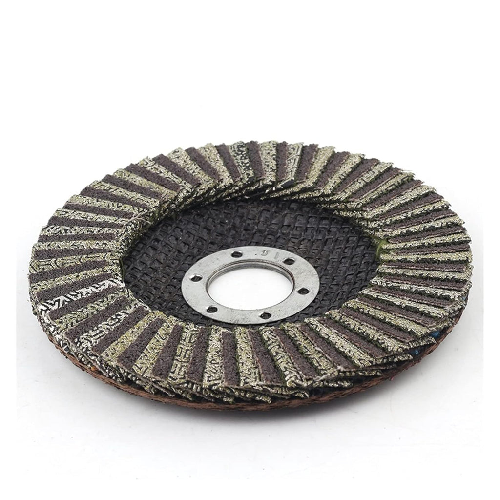 Electroplated Dry Wet Flap Disc 4.5 Inch Diamond Polishing Wheels for Grinder - 60#-400# Grit for Metal, Glass, Stone,(Grit 60-100-200-400)