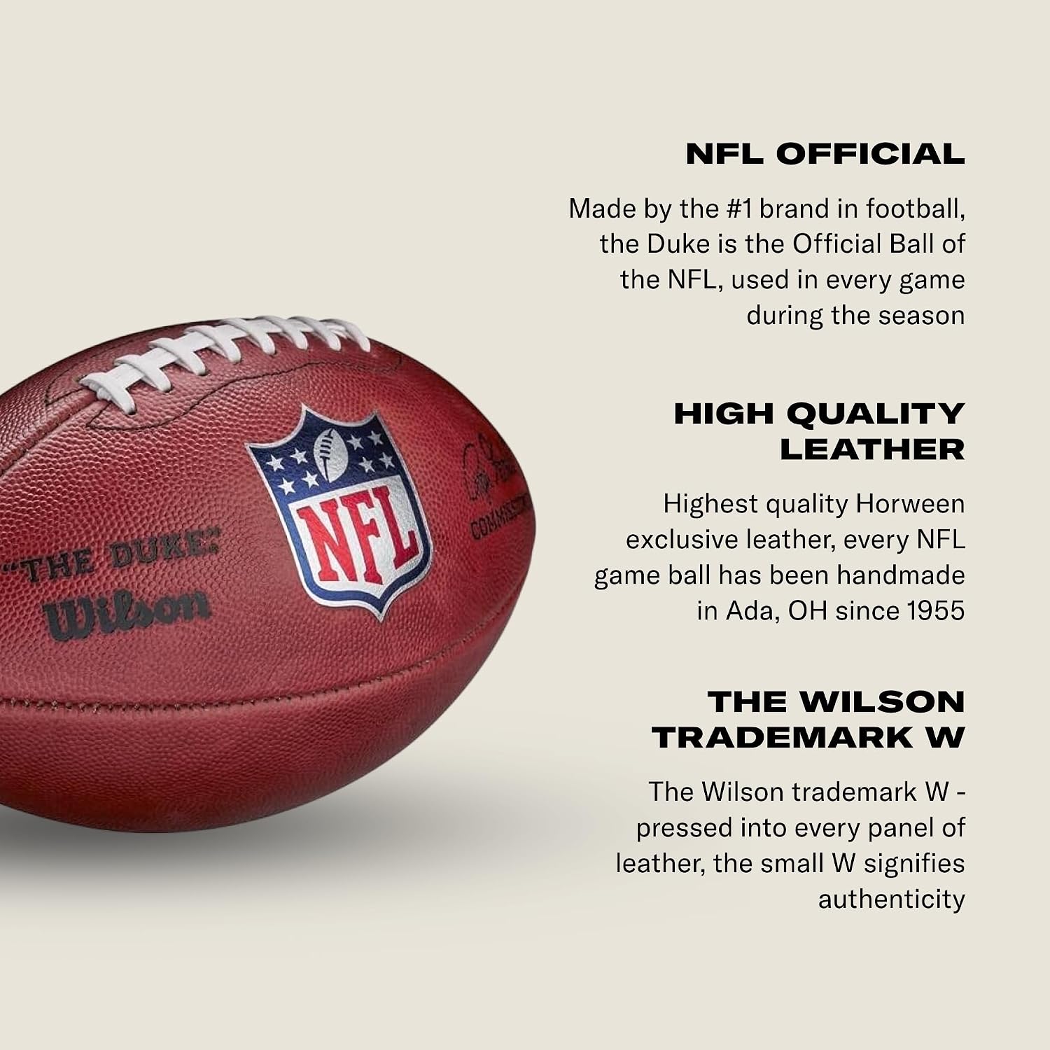 WILSON NFL Authentic Footballs - The Duke