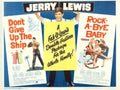 LIVESTOCK Classic Print Gallery Don't Give Up the Ship; Rock-a-Bye Baby, Vintage Movie Poster Wall Art, Iconic Retro Cinema Nostalgia Decor from Original Artwork in the USA, Gold frame, 24x32