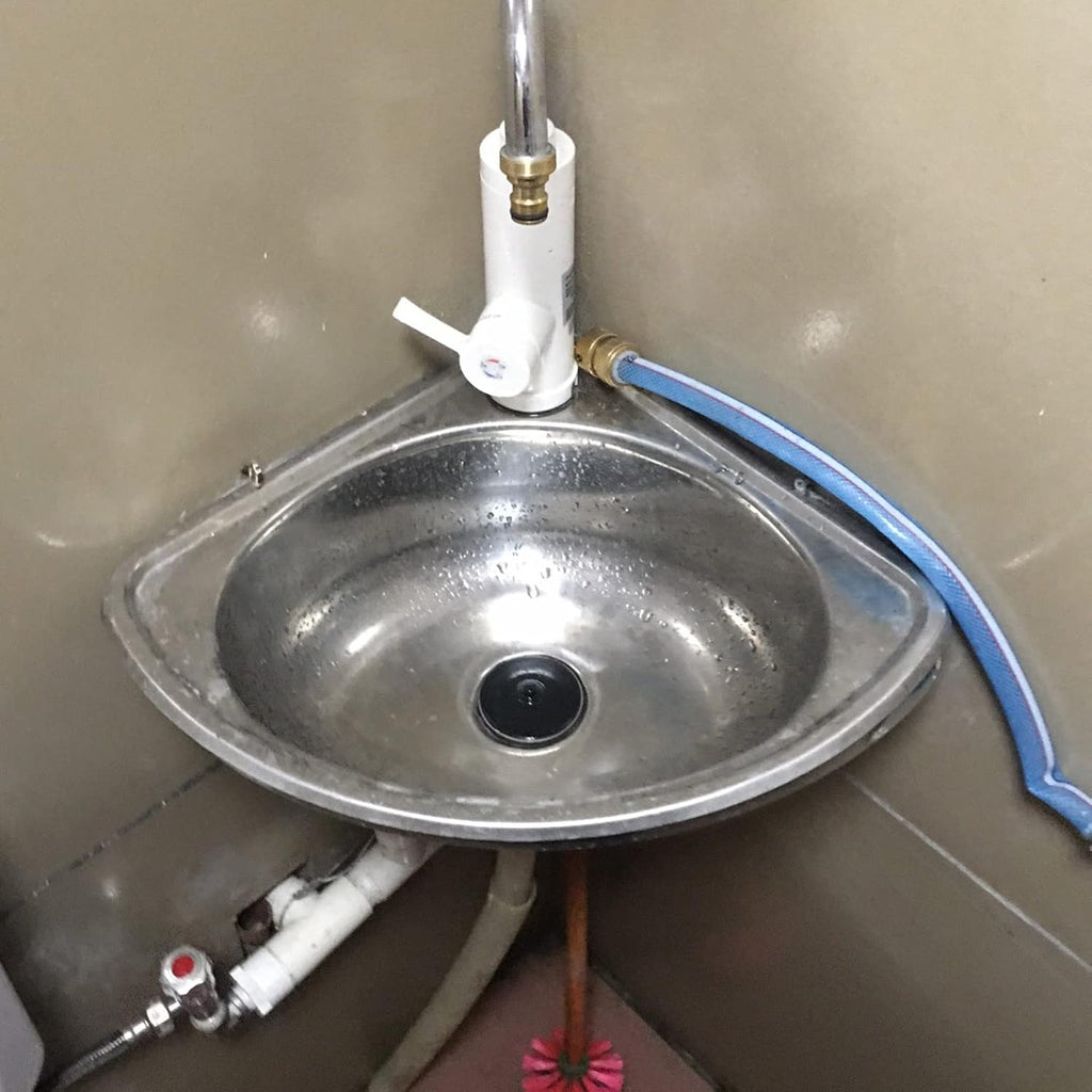 Stainless Steel Wall-Mounted Single Bowl Sink Triangle Wash Basin Thick Small Sink Corner for Kitchen Bathroom Lavatory (Color : Silver, Size : A(34x34cm)) (Silver A3(34x34cm))