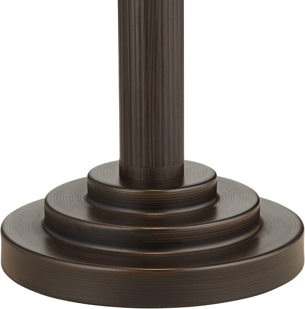 Robert Louis Tiffany Mica Collection Mission Tiffany Style Desk Table Lamp 18 1/2' High Rustic Oil Rubbed Bronze Natural Mica Shade Cottage Core Decor for Bedroom House Bedside Nightstand Home