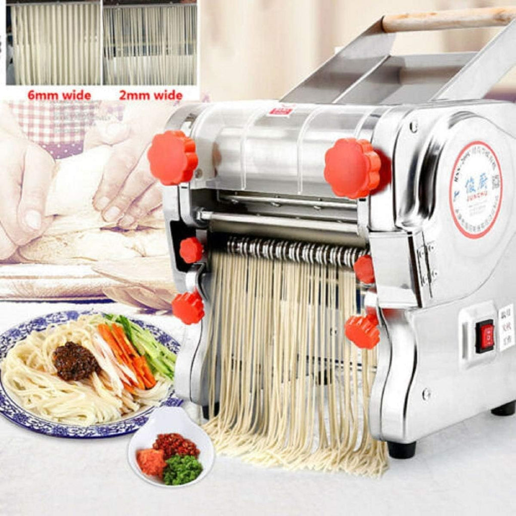110V 550W Stainless Steel Electric Noodle Making Pasta Maker, Commercial Dough Roller Noodle Cutting Machine(Noodle Width 24CM, Knife Length 24CM, Cutter 3mm/9mm)