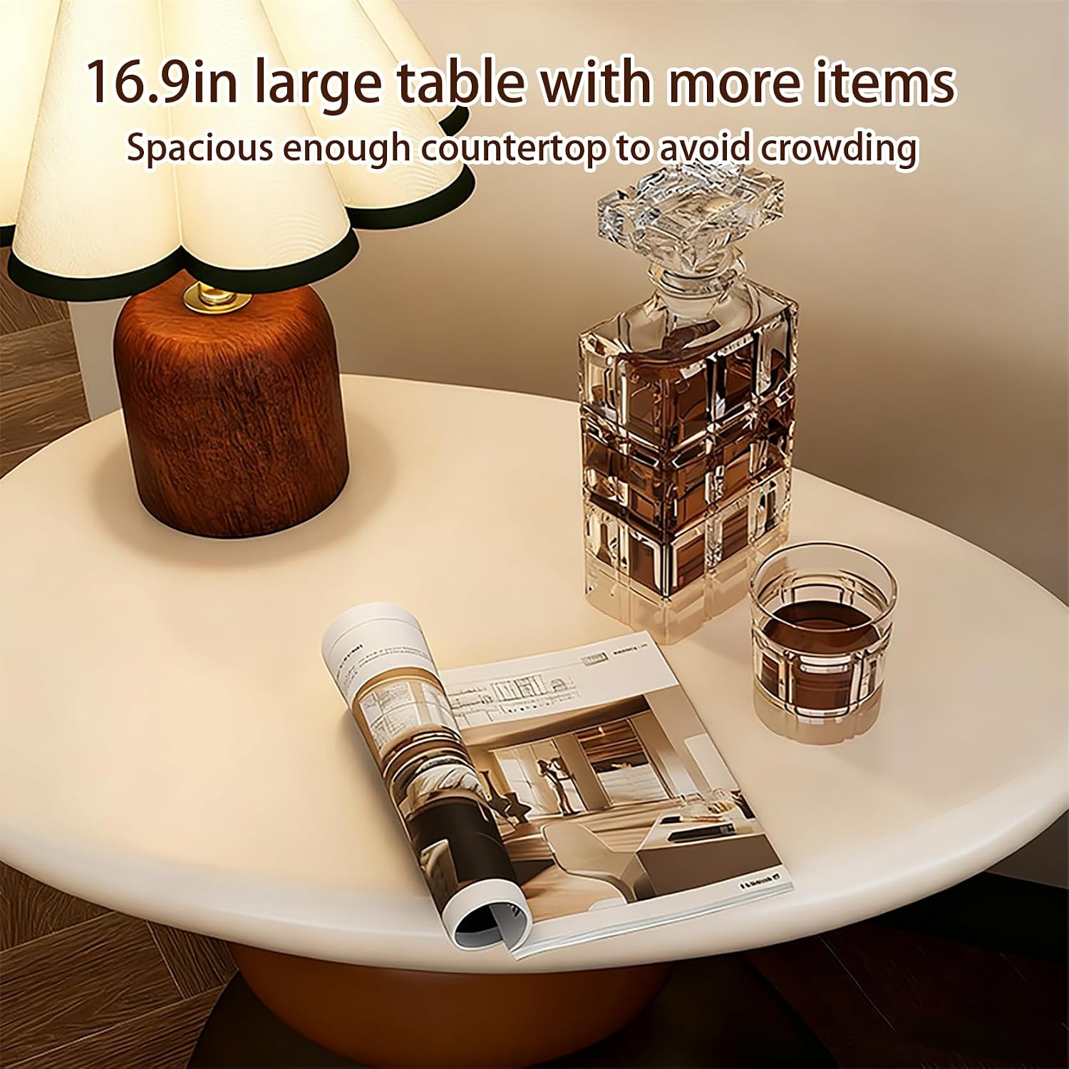 Small Side Table,Sofa Side Table, Bedside Cabinet, Decorative Bedside Cabinet, Modern Coffee Table, Suitable for Bedroom, Living Room, Balcony