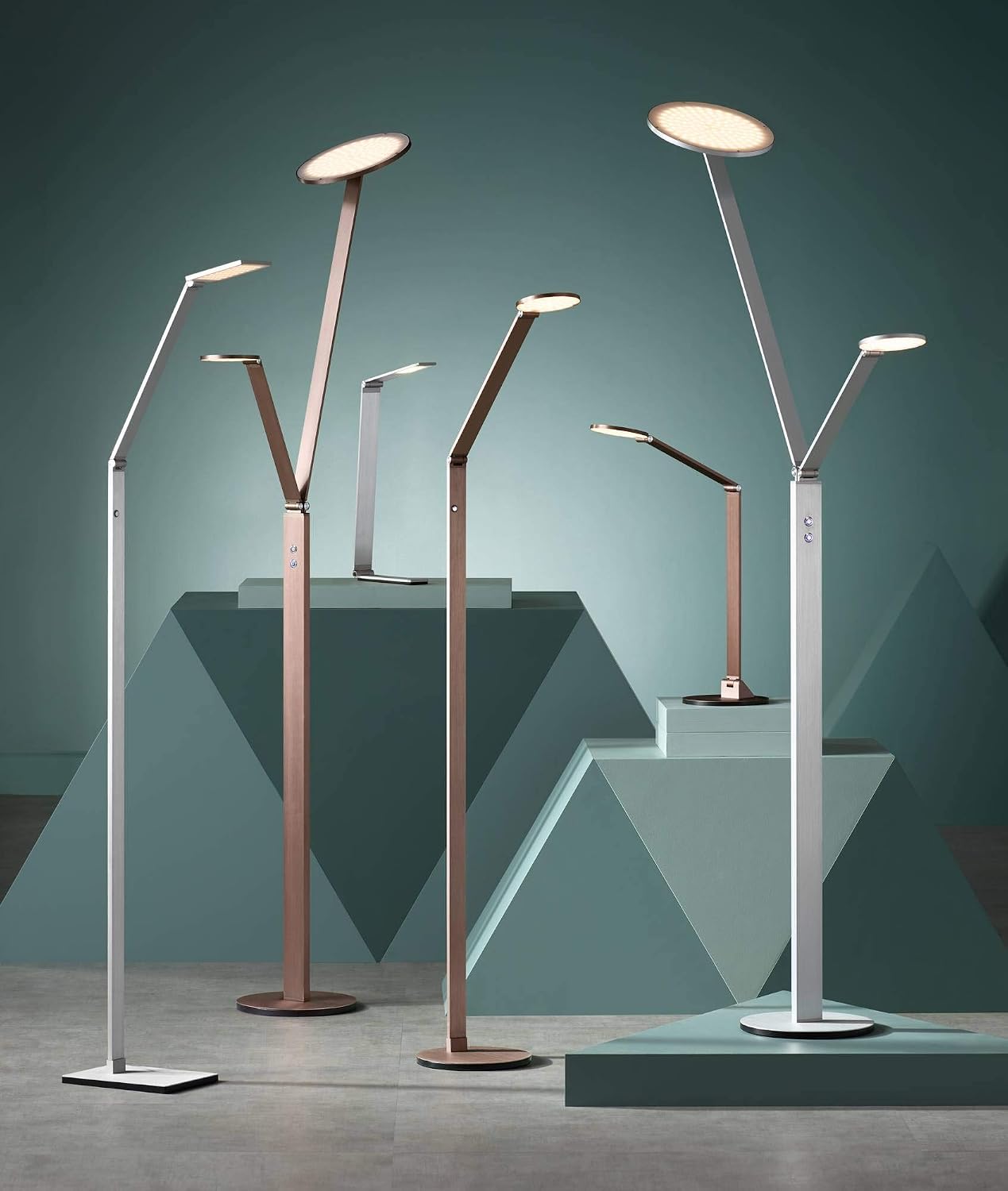 Possini Euro Design Magnum Modern Minimalist Desk Table Lamp LED Adjustable Arm Head 36' Tall French Bronze Brown Metal Decor for Living Room Bedroom House Bedside Nightstand Home Office Reading