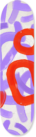 Trendy Pop Acrylic Wall Art Die-Cut Easy-to-Hang, 1 Panel 8' x 32', Crossing Paths II Skateboard