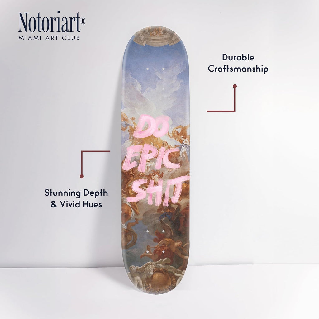 Modern Typography Acrylic Wall Art Die-Cut Easy-to-Hang, 1 Panel 8' x 32', Do Epic Skateboard
