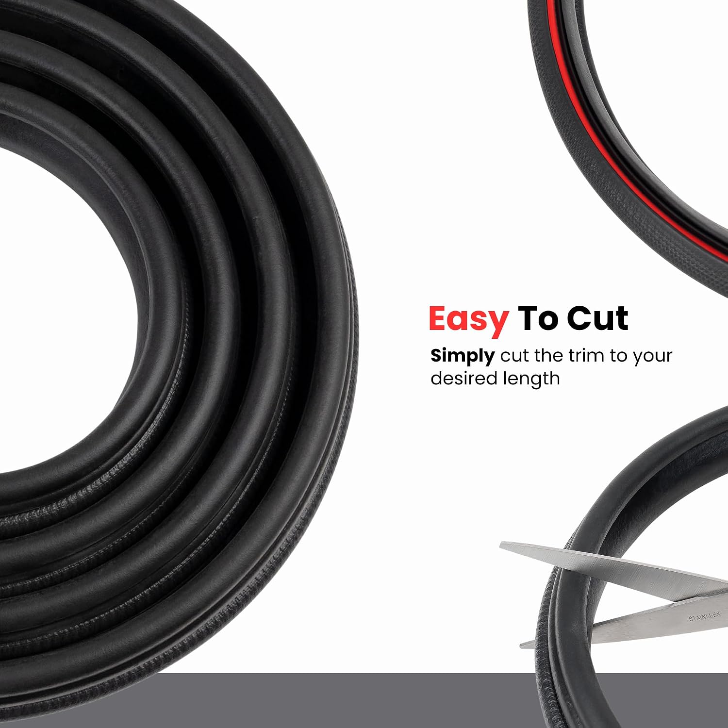 Black Door Rubber Seal Large Grip Range 61/64' Bulb Height x 17/64 Grip Range x 43/64' U Height (50 Feet)