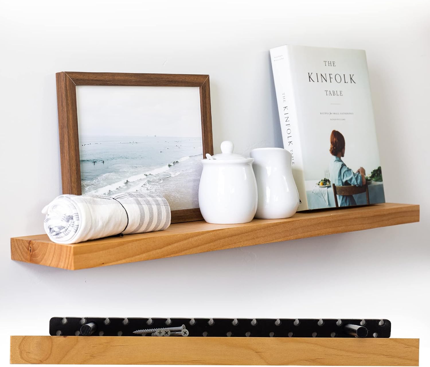 UltraShelf Solid Wood Floating Shelf for Wall Decor, Alder, 30 Long x 8 Deep 30in width, 8in depth