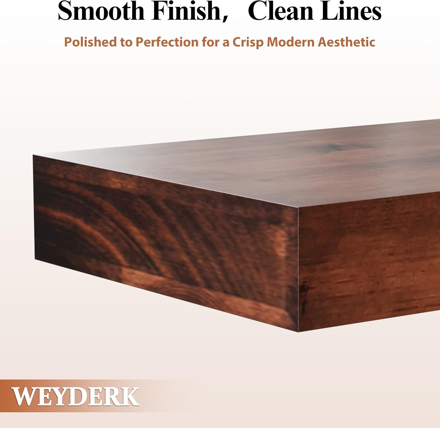 60 Inch Fireplace Mantel Shelf - 7' Deep Solid Wood Floating Mantel for Over Fireplace - 90LBS with Invisible Bracket - Handcrafted TV Decor for Livingroom & Bedroom - Walnut