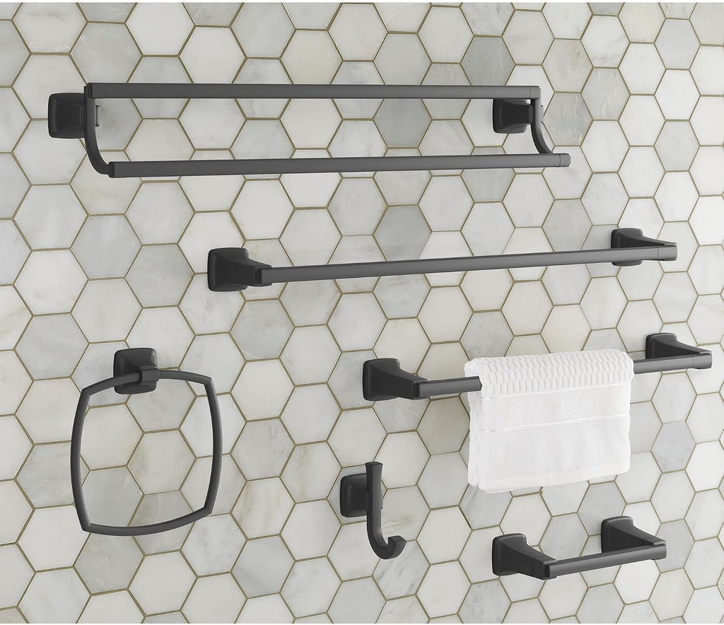 American Standard 7353224.243 Townsend Double Towel Bar, Matte Black