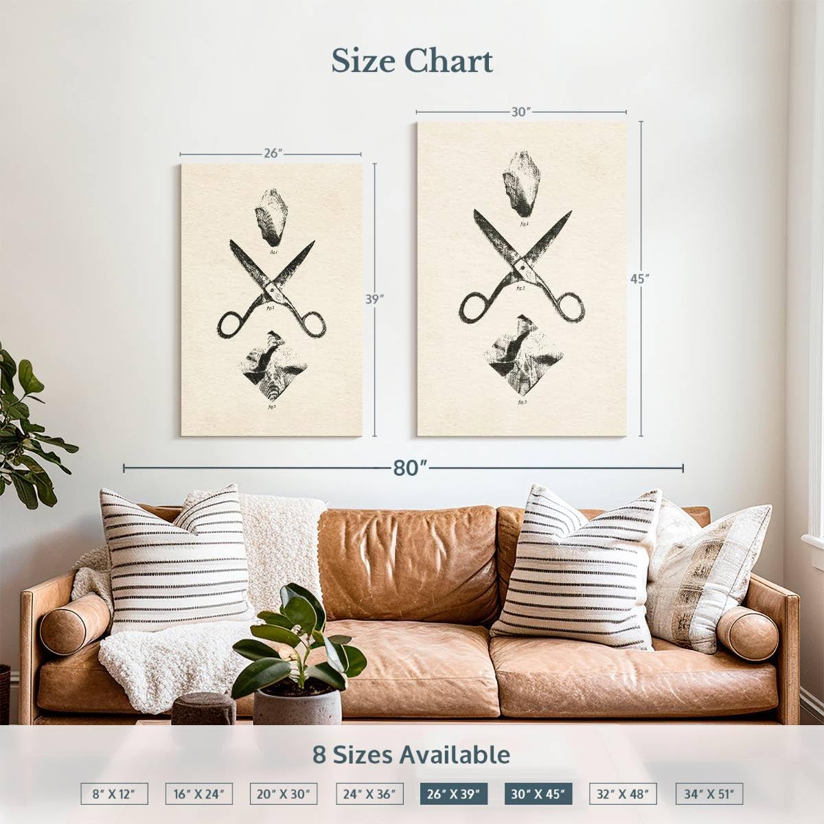 ElephantStock - Rock Scissors Paper Vintage Wall Art - Vertical Canvas Wall Art - Home Office Wall Decor - Drawing Game Canvas Art - Black And Gray Decor by Daniel Coulmann - 30' x 45'
