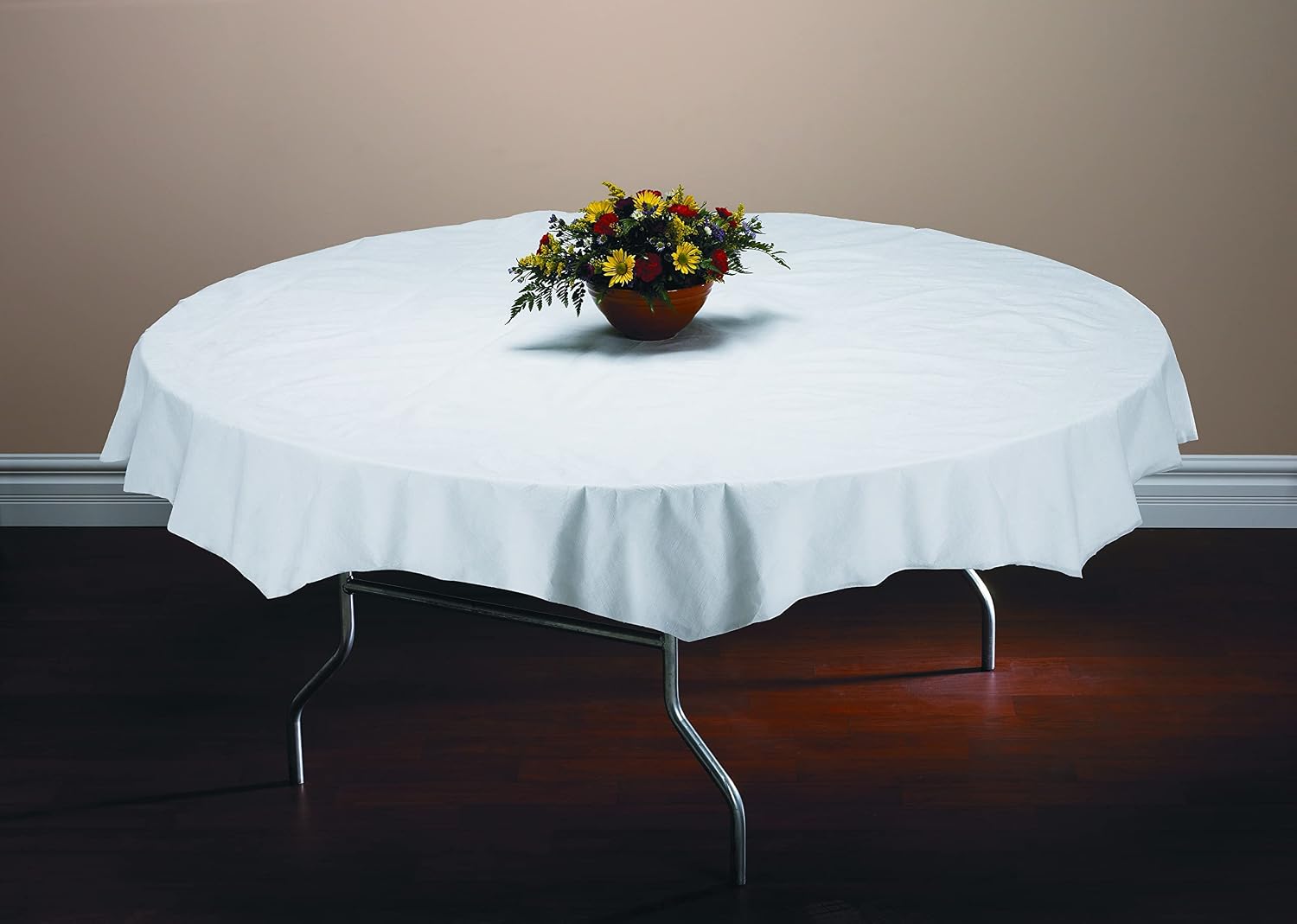 Hoffmaster Tissue/poly Tablecovers, 82' Diameter, White, 25/carton