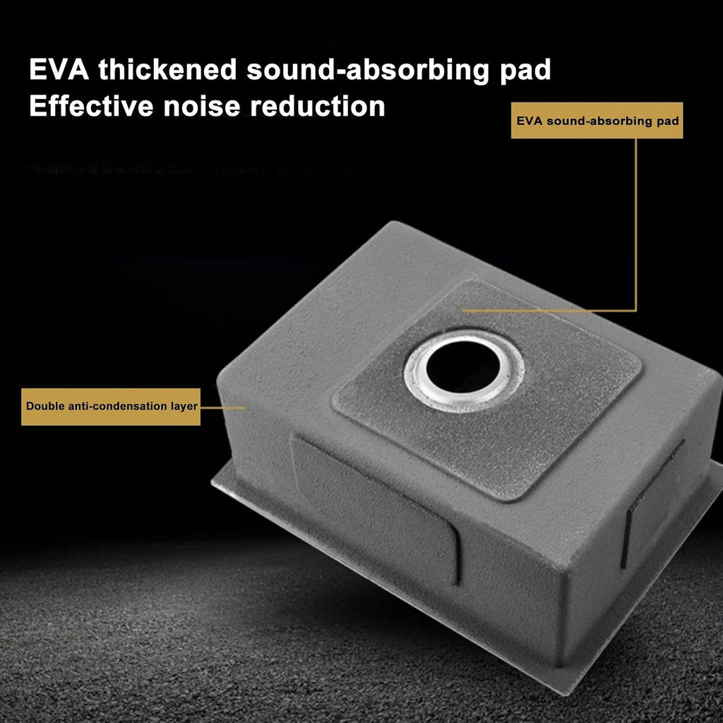 Stainless Steel Sink with Pullout Faucet Kitchen Sink Single Bowl Sink Undermount Sinks Apartment Sink Complete Accessories (50 * 40Cm