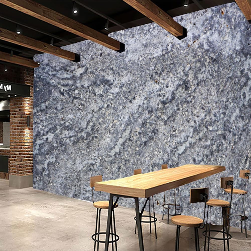 ELGADO Gray Rock 3D Wall Decal, Abstract Classic Wall Mural,Removable Large Self Adhesive Wall Sticker-Peel and Stick Wallpapers,Fadeless Odorless for Home Decor,157.5' W x110.3 H
