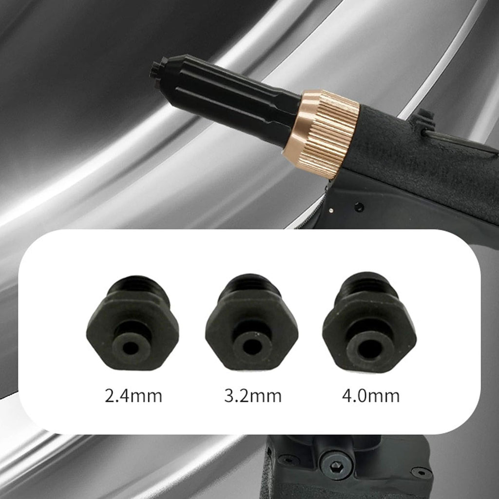 Air Hydraulic Riveter,Removable Insert Nut Tool,Pop Pneumatic Riveting Gun Rivet Tool w/Nose Pieces,for Steel/Aluminum Rivets