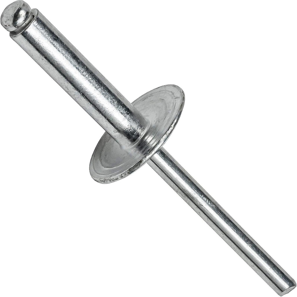 Large Flange Pop Rivets 3/16' x 3/4' Aluminum Dome Head (6-12) Blind Quantity 250 HQ