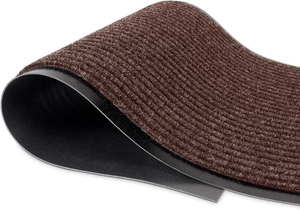 MaxMat® 4-Pack Extra Large Commercial Floor Mat, 3 x 5 Feet Heavy Duty, Waterproof, Low-Profile, Easy to Clean, Rubber Entry Mat (Brown, 3 x 5 Feet - 4 Pack)