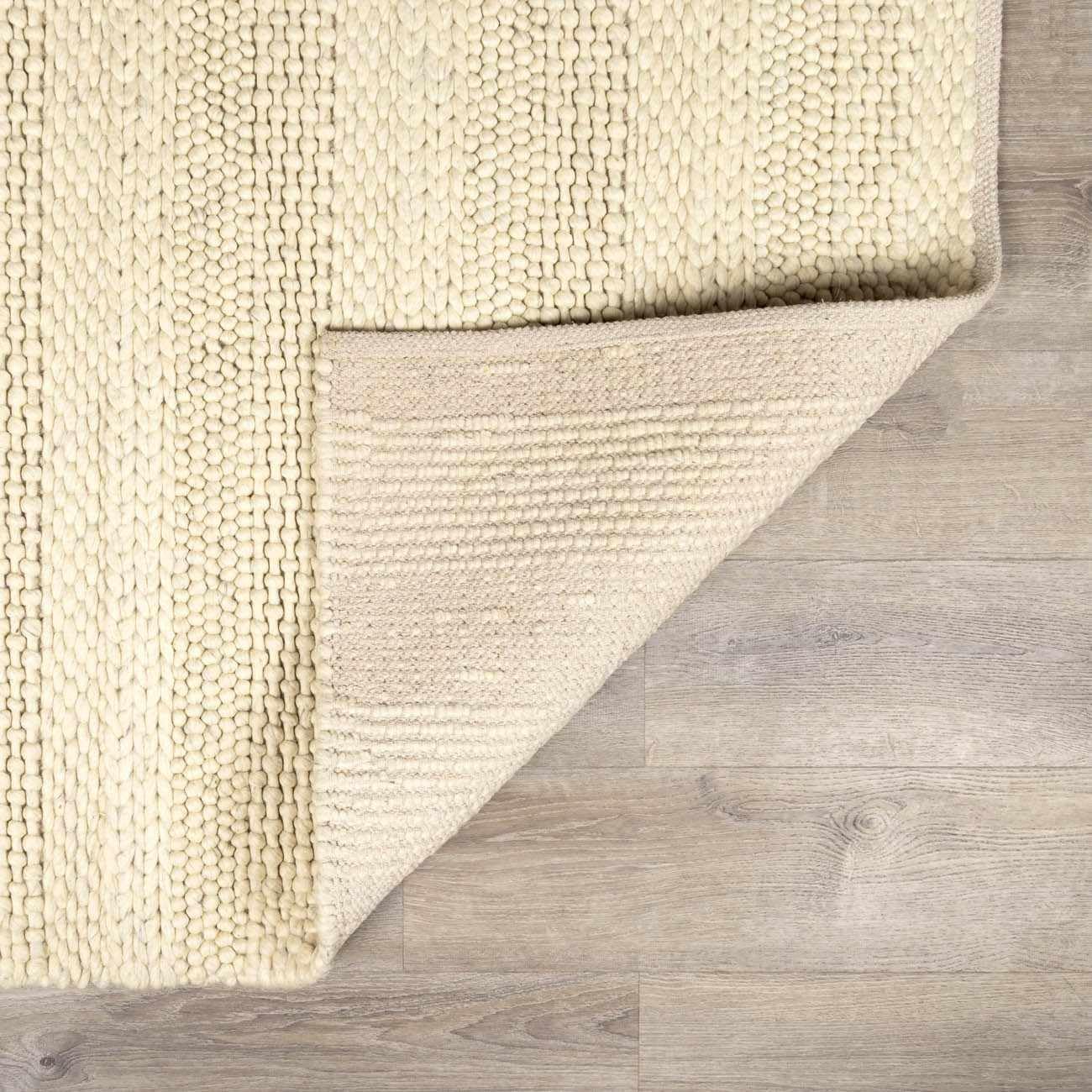 BoutiqueRugs Beige Striped Transitional Wool 3x5 Accent Rug Hand Woven Flatweave Textured Bohemian Clarke Entryway Bedside Nursery Mudroom Bathroom Powder Room Stain Resistant Non-Shedding