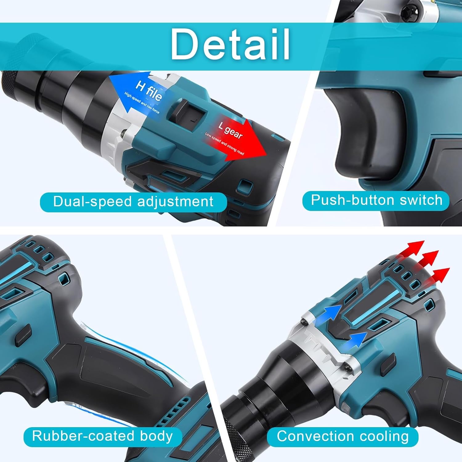 Battery Powered Electric Automatic Riveter, Cordless 6600mah Battery Rivet Gun for M3–m12 Rivet Nuts, Brushless Assembly Nutsert Insert Installation Tool(6.6Ah)