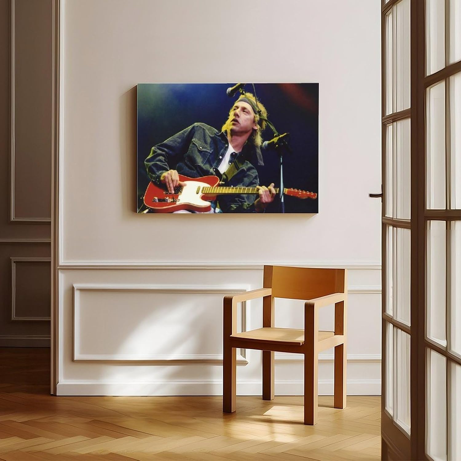 TONITOTA Mark_Knopfler Rock Scene Classic Canvas Wall Art | Retro Historical Black And White Photos | Home | School | Office Decor Poster | Frame 24x36inch