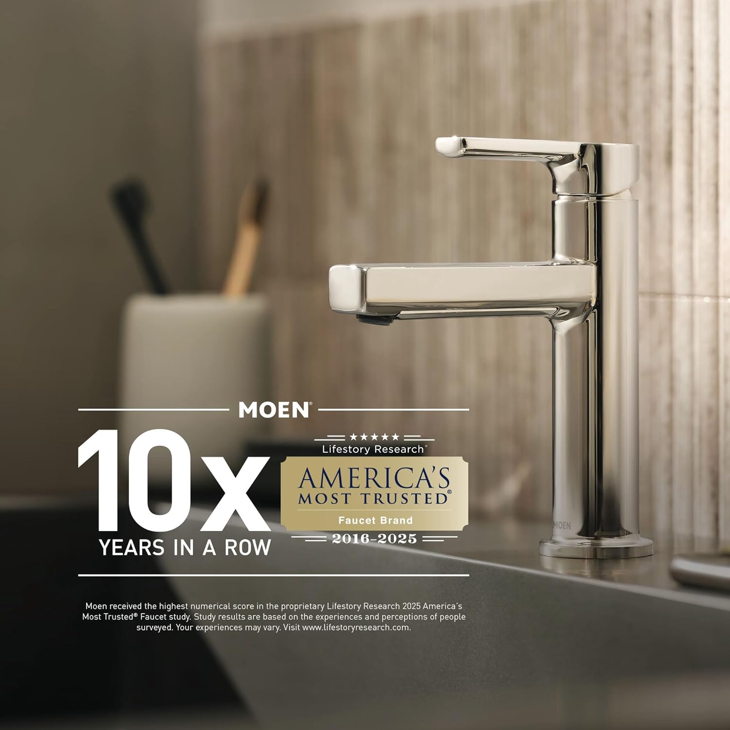 Moen Greenfield Brushed Nickel Towel Bar, Wall Mounted Bathroom Towel Rod, YB1724BN