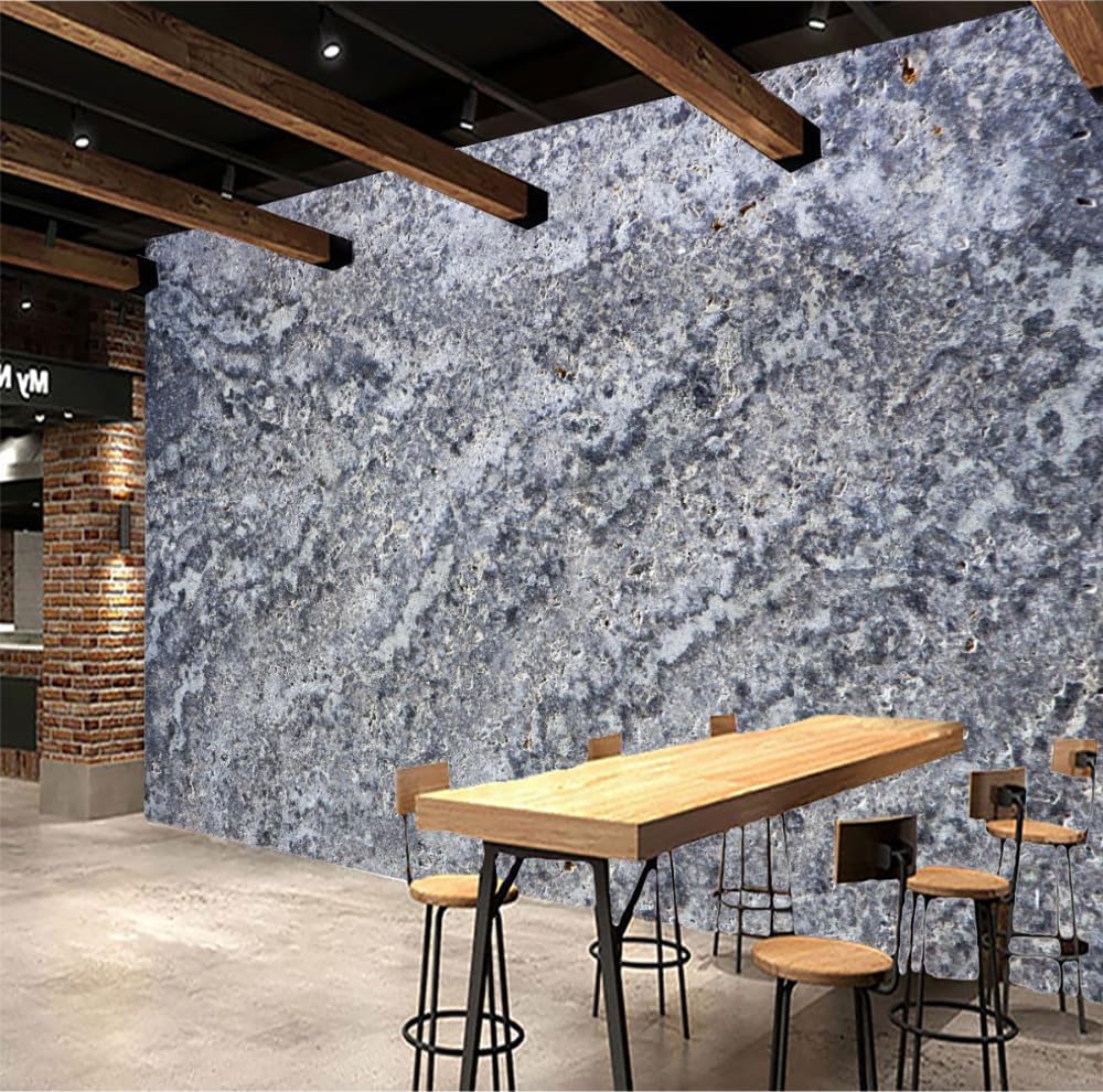 Gray Rock Living Room Bedroom Removable Peel and Stick Wall Stickers, Abstract Classic Removable 3D Wallpapers,for Office Home Decor,Self Adhesive-144 Wx 100' H