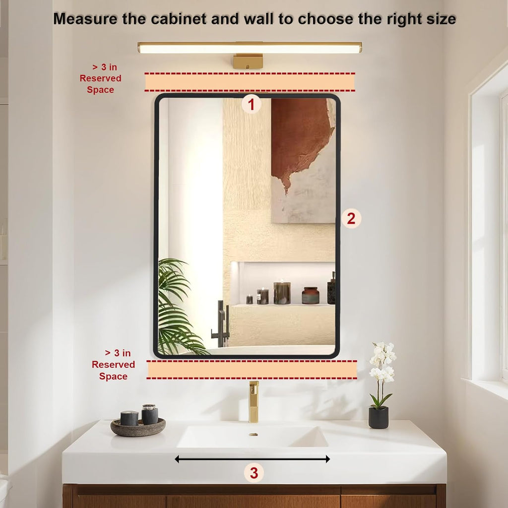 22'x30' Medicine Cabinet Mirror, Black Bathroom Cabinet with Mirror Wall-Mounted or Recessed, Bathroom Vanity Mirror with Storage, Solid Metal Frame, Adjustable Glass Shelves