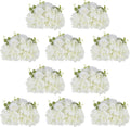 NUPTIO Flower Balls for Centerpieces Wedding: 10 Pcs 11.8 inch Diameter Artificial Flower Ball Arrangement Bouquet Centerpiece for Tables - White Fake Rose Flowers for Wedding Decor