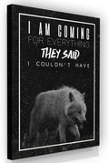 SuccessHunters Motivational Wolf Canvas Print House Office Decor Modern Art Home Inspiration Decoration Motivation Inspirational Entrepreneur Pop Culture (40' x 30')