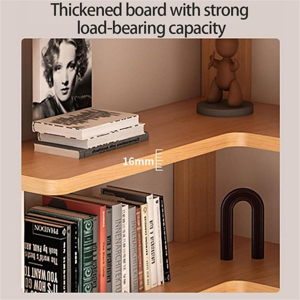 3 Tier Floating Corner Shelf Wall Mounted Display Stand Bookshelf Storage Rack for Living Rooms Offices Long-Lasting(Multi-Colored)