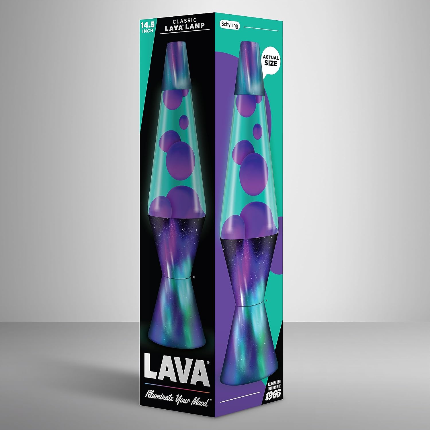 Lava The Original Lamp - 14.5' Aurora Borealis – Classic Liquid Motion Lamp - Purple Wax and Blue Liquid - Item #2047 (Amazon Exclusive),(Pack of 4)