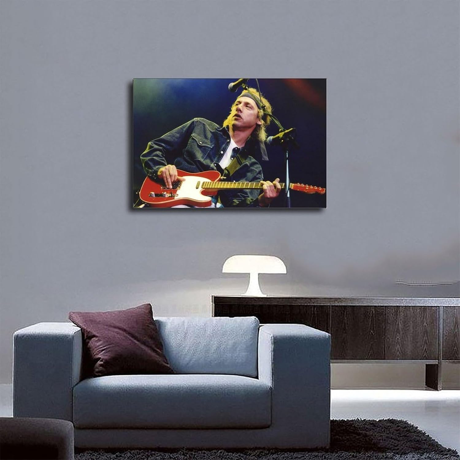 TONITOTA Mark_Knopfler Rock Scene Classic Canvas Wall Art | Retro Historical Black And White Photos | Home | School | Office Decor Poster | Frame 24x36inch