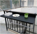 Outdoor Side Tables Balcony Table Floating Shelves Balcony Hanging Table with Adjustable Height Portable Balcony Bar Table for Railings Outdoor Wall-Mounted Floating Desks for Small Spaces