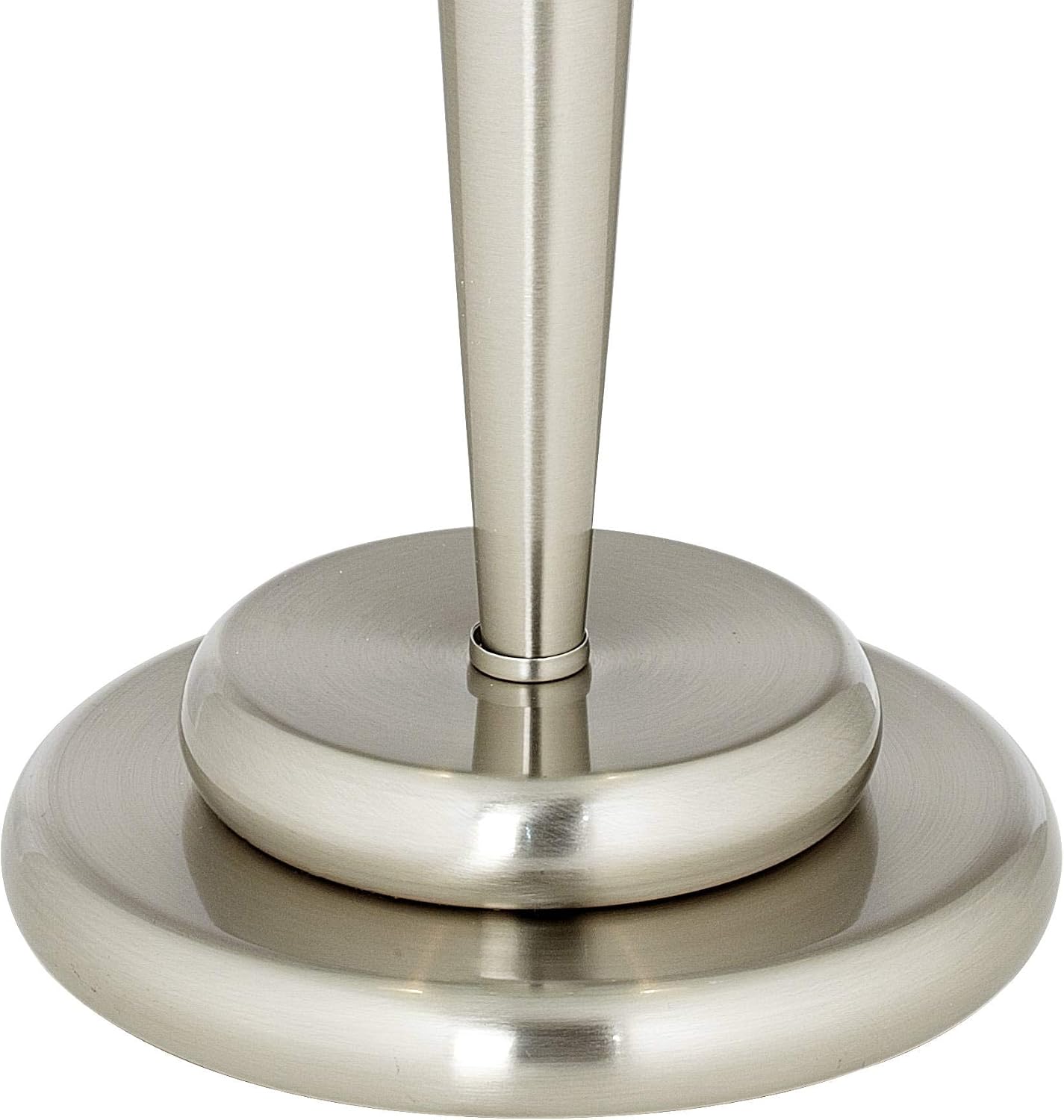 360 Lighting Deco Dome Modern Desk Table Lamp 17' High Touch On Off Brushed Nickel White Frosted Glass Shade for Living Room Bedroom House Bedside Nightstand Home Office Reading Family