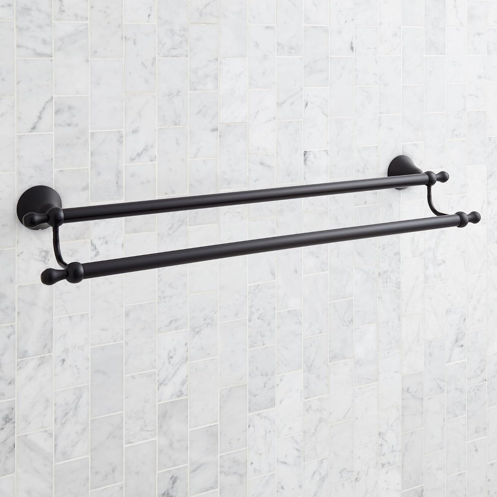 Signature Hardware 955107 Traditional 26-3/4' Towel Bar - Gunmetal