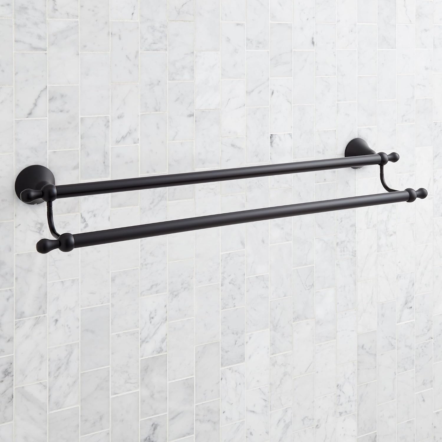 Signature Hardware 955107 Traditional 26-3/4' Towel Bar - Gunmetal