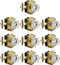 Gobrico 10 Pack Passage Doorknobs in Antique Brass,Clear Crystal Door Knobsets Interior for Hall/Closet,Keyless for Pantry Laundry Room,Heavy Duty Door Lock Sets