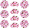 Pink Flowers Balls for Centerpieces: 10 PCS 14.2' Diam Flower Centerpieces for Tables in Wedding Reception Decorations Arrangement for Party Celebration Planners