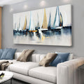 VHMING Wall Decorations Abstract Art Wall Decor Sailing Boat Wall Painting Artwork for Walls for Bedroom Living Room Decoration Home Kitchen Office 29' X 58'