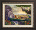 Thomas Kinkade Studios The Lion King Return to Pride Rock 12' x 16' Canvas Classic Aged Bronze Frame