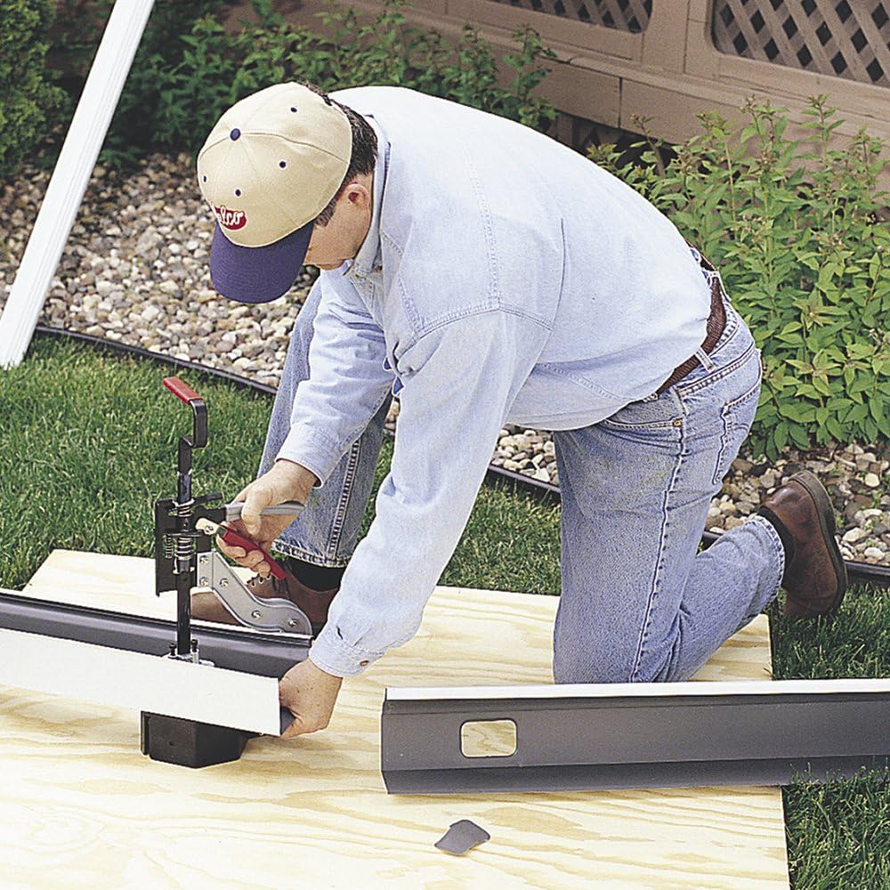 Malco GOT Gutter Outlet Punch Tool Frame – FRAME ONLY | Cuts Downspout Drop Holes in 5' & 6' K-Style Aluminum Gutter | Ratcheting Mechanism | Bench-Mount Ready | Compatible with GOP Series Punches