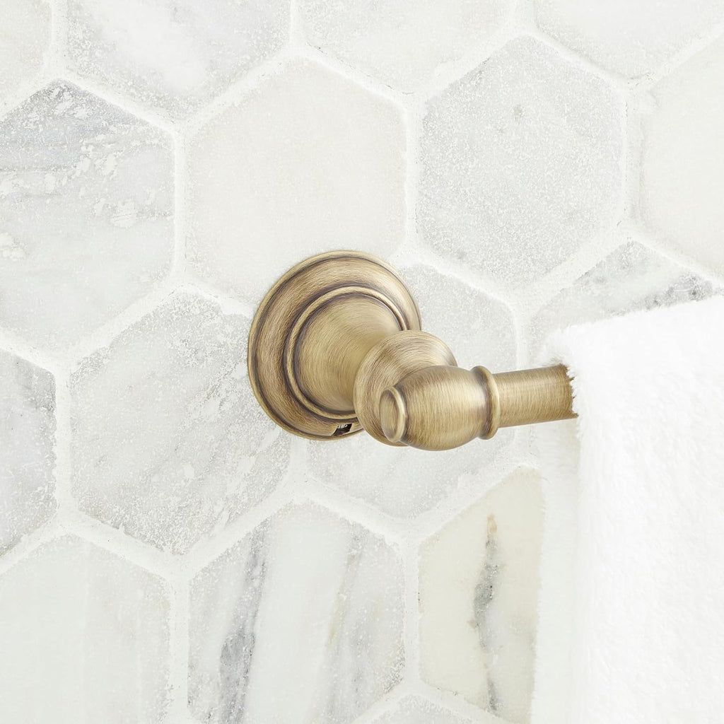 Signature Hardware 948233-18 Beasley 18' Towel Bar - Aged Brass
