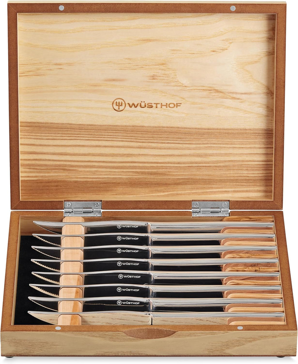 WÜSTHOF 8-Piece Stainless Mignon Steak Knife Set, Silver
