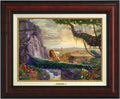 Thomas Kinkade Disney The Lion King - Return to Pride Rock - 12' x 16' - Canvas Classic with Burl Frame