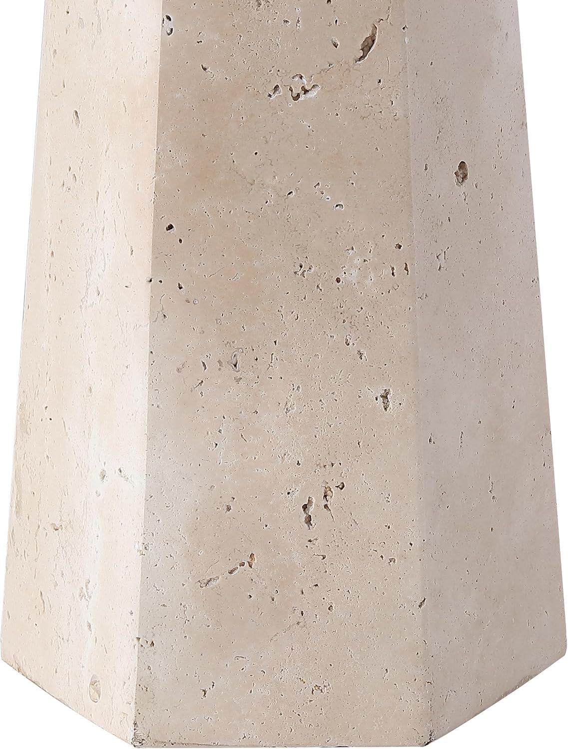 SAFAVIEH Couture Lighting Collection Gabryanna Travertine/White 26-inch Dimmable Table Lamp for Bedroom Living Room Home Office Desk Nightstand (LED Bulb Included)