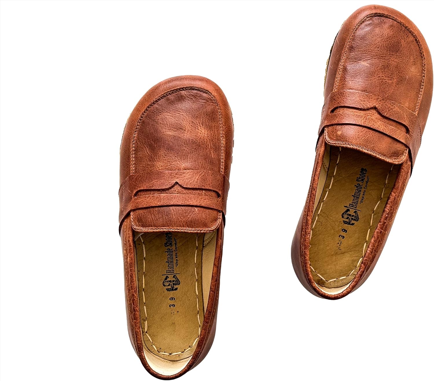 Grounding Shoes For Women, Barefoot Leather Shoes,Earthing With Copper Rivet, Wide Toe Box, Minimalistic Shoes, Gifts For Him | Crazy Brown