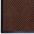 WaterHog Diamond | Commercial-Grade Entrance Mat with Rubber Border – Indoor/Outdoor, Quick Drying, Stain Resistant Door Mat (Dark Brown, 3' x 5')